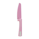 Klyv classic Pink serrated knife on a white background