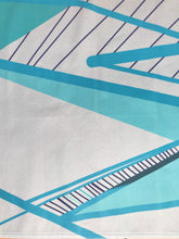 Laden Sie das Bild in den Galerie-Viewer, SKÅGFÄ table runner is a full color print designed by Cristina Falcon Minimalist collection Scandinavian design Luxury Linen